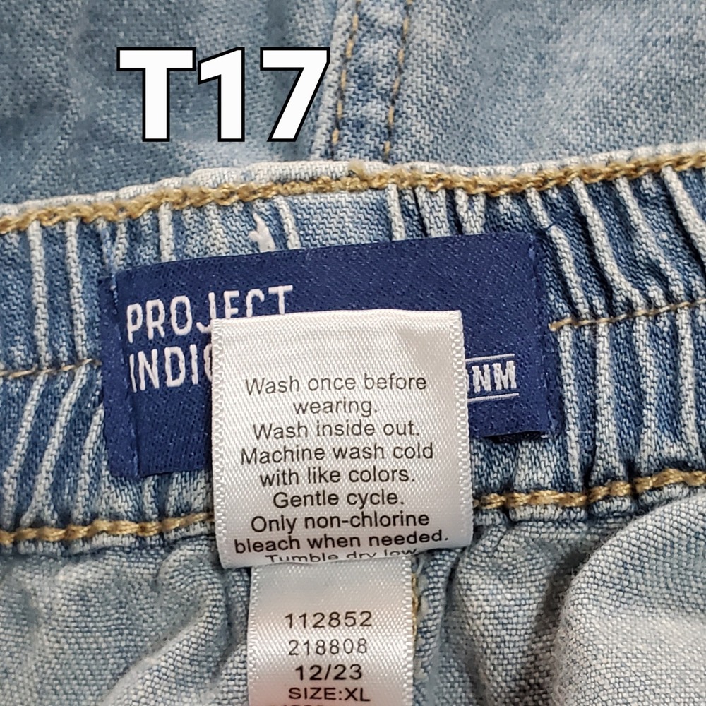 Y2K Utility Wide Leg Cargo Jeans XL Baggy Skater Streetwear Indie Sleeze Frayed - Picture 6 of 6